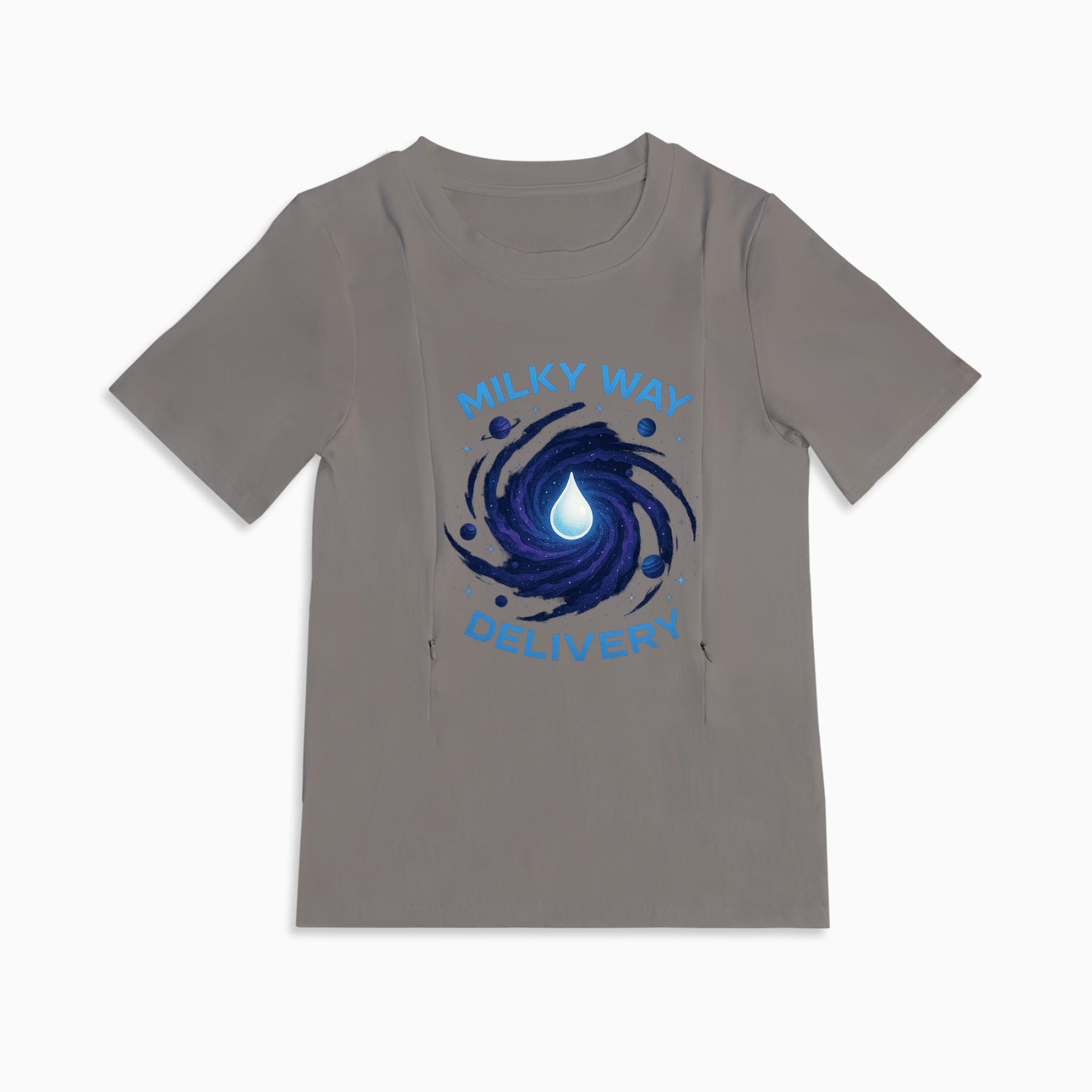 Empowering Breastfeeding Top | Superpower Slogan with Side Zippers