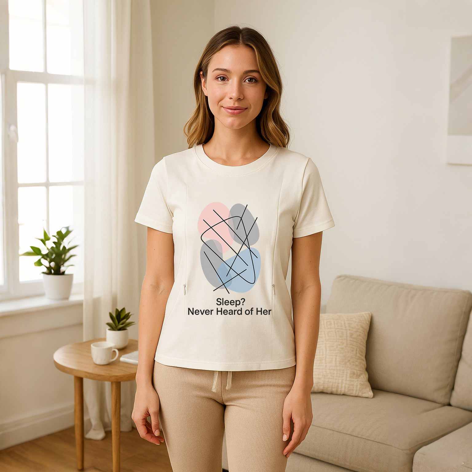 Totkeeps Nursing Wear | "Sleep? Never Heard of Her" T-S | brand