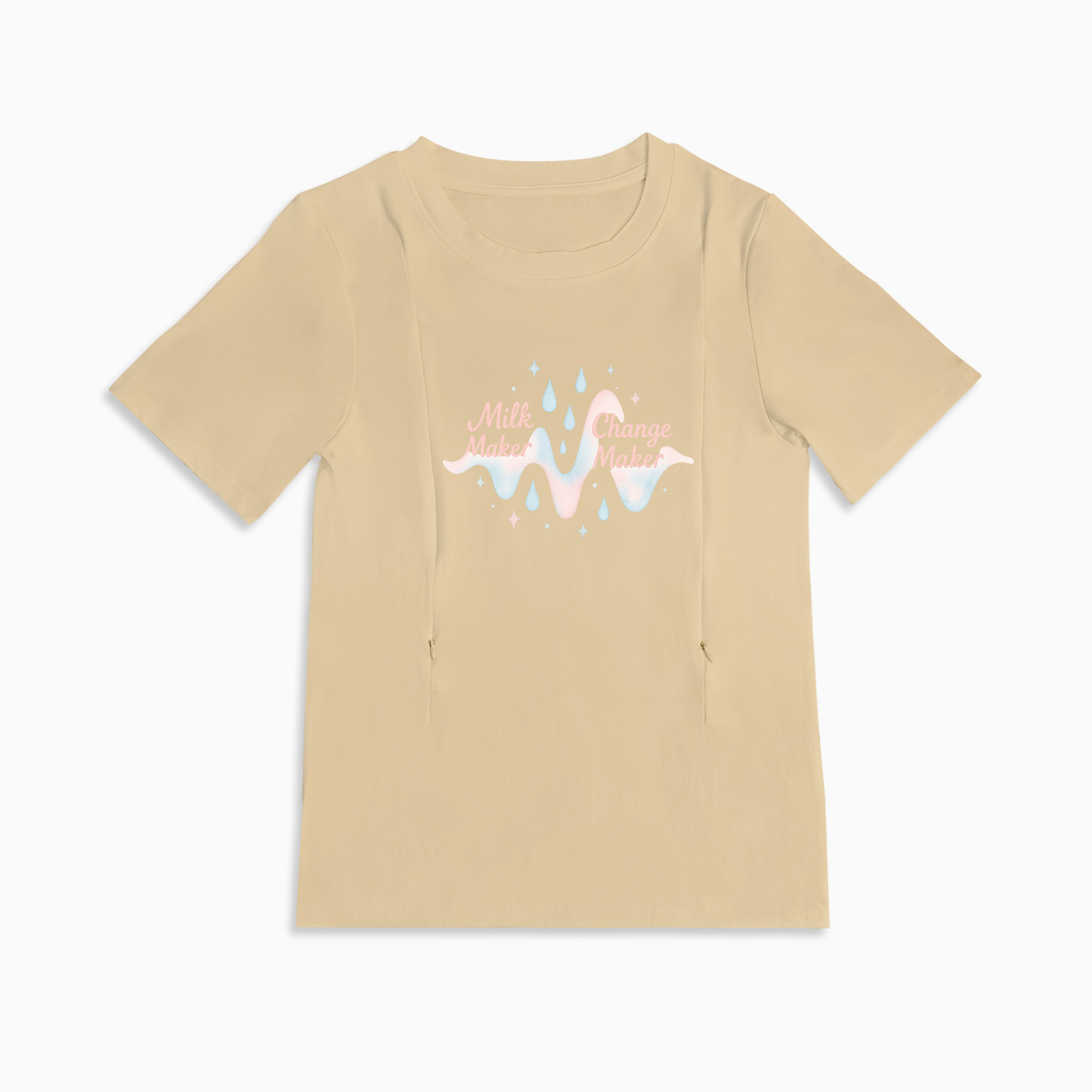 Milk Maker & Change Maker Tee | The Perfect Zippered Nursing Shirt for Mamas