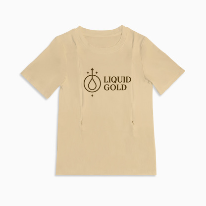 Funny Nursing Shirt "liquid Gold" | Easy Feed Zipper Tee