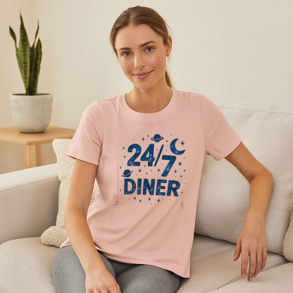 Discreet Zipper Nursing Top | 24/7 Diner | Comfortable  | totkeeps