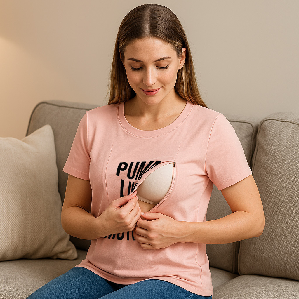 Totkeeps Funny Mom Shirt | Zipper for Easy Nursing & Pumping