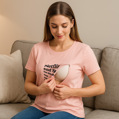 Comfy Cotton Nursing Shirt | "Netflix and Nurse" | For  | brand