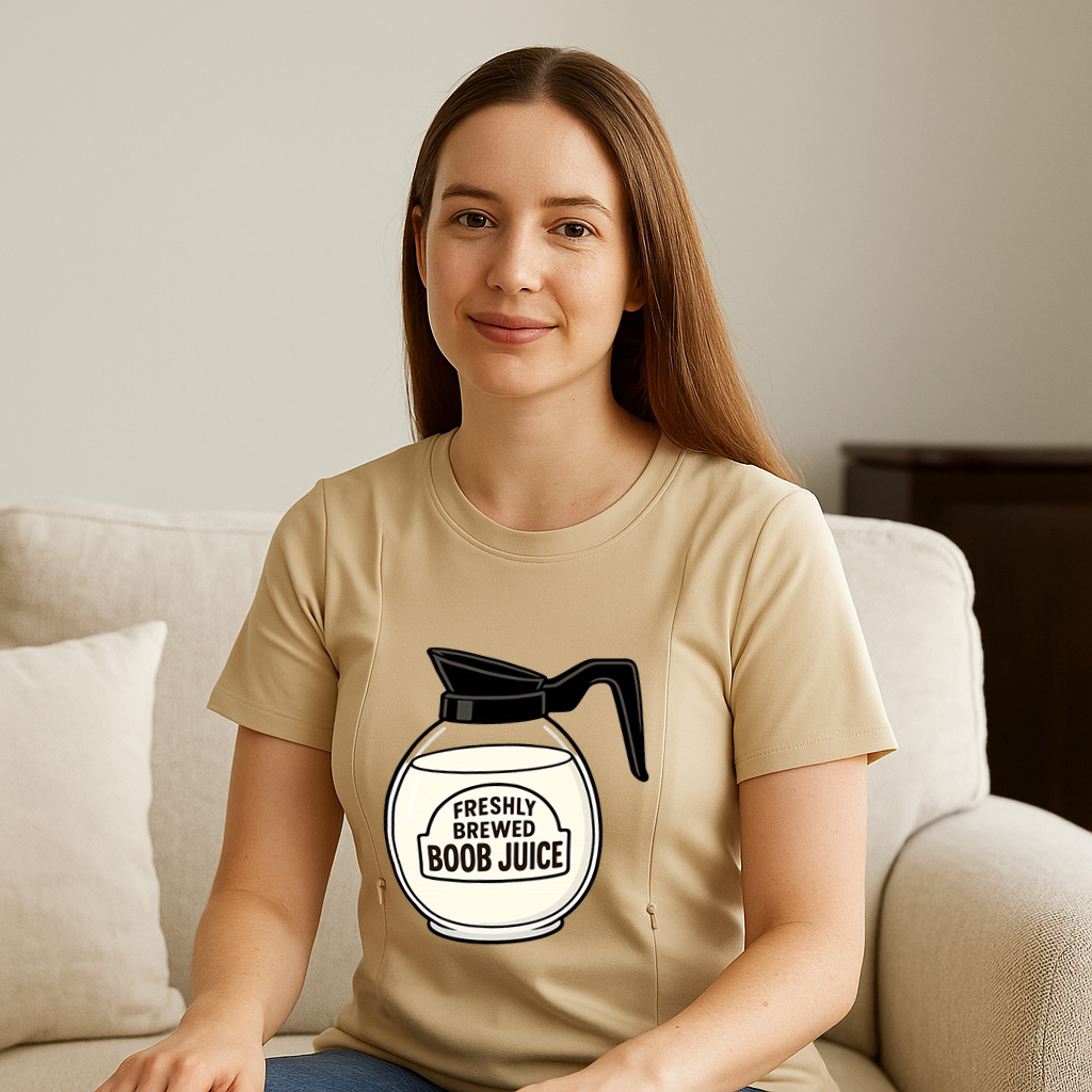 Humorous Nursing Top | Boob Juice Dispenser | Easy Zipp | brand