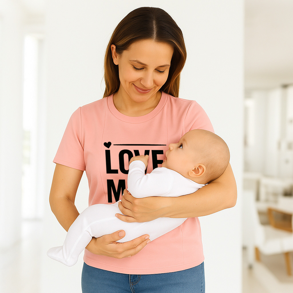 Love & Milk T-Shirt | Made for Nursing with Easy Side Z | brand