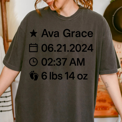 Family Matching Custom Baby Birth Stats