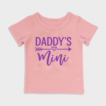 baby shirt - daddys mini purple kids t shirt toddler top pink in pink