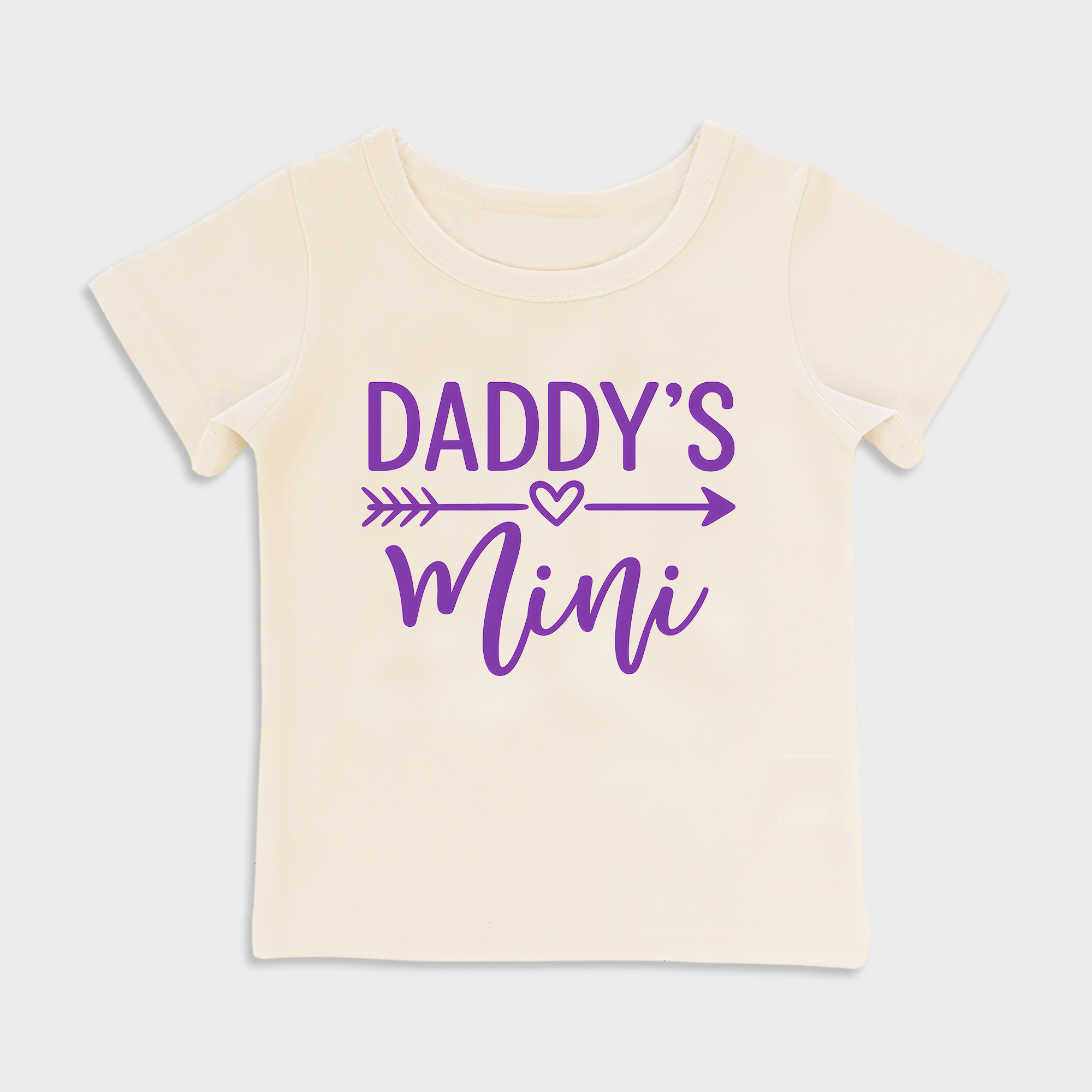 baby shirt - daddys mini purple kids t shirt toddler top beige in beige