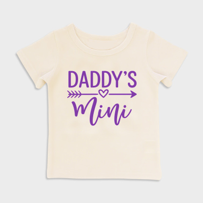 baby shirt - daddys mini purple kids t shirt toddler top beige in beige