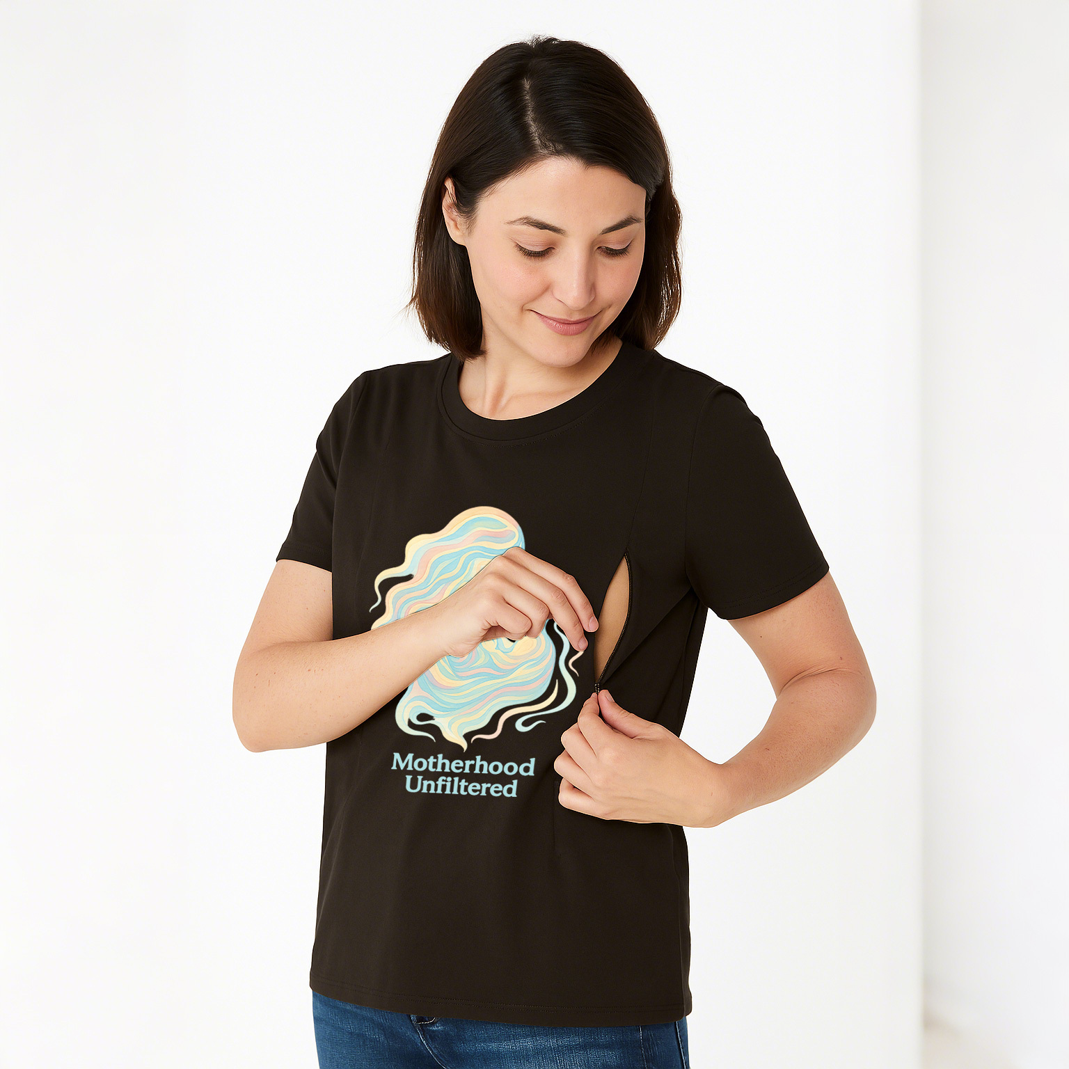 Baby Shower Gift | Motherhood Unfiltered Zipper Nursing | brand