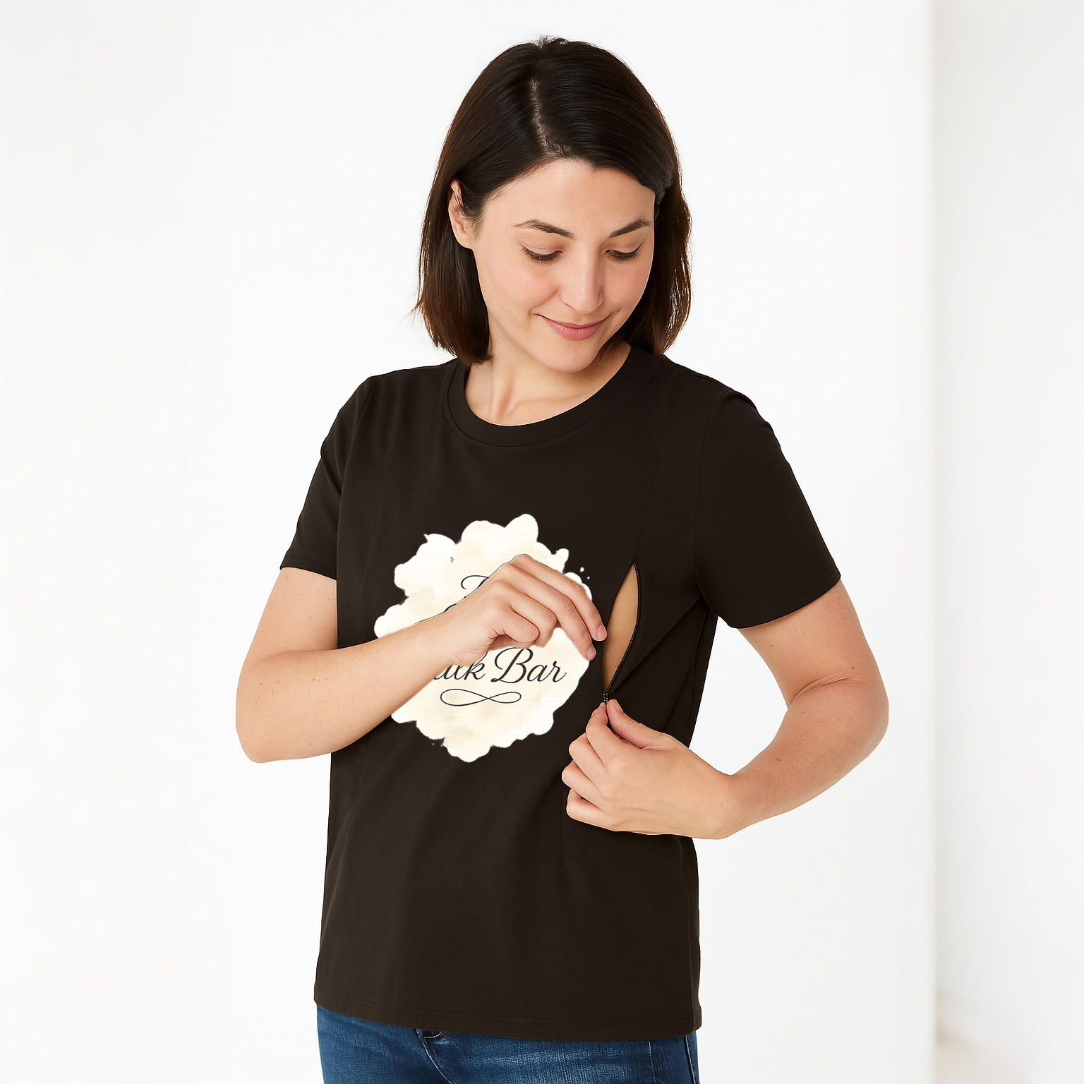 Always Open Milk Bar Nursing Top | Easy Zipper Access f | brand