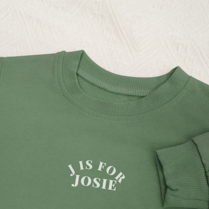 Personalized Pink My Name Graphic Sweatshirt Bubble Romper