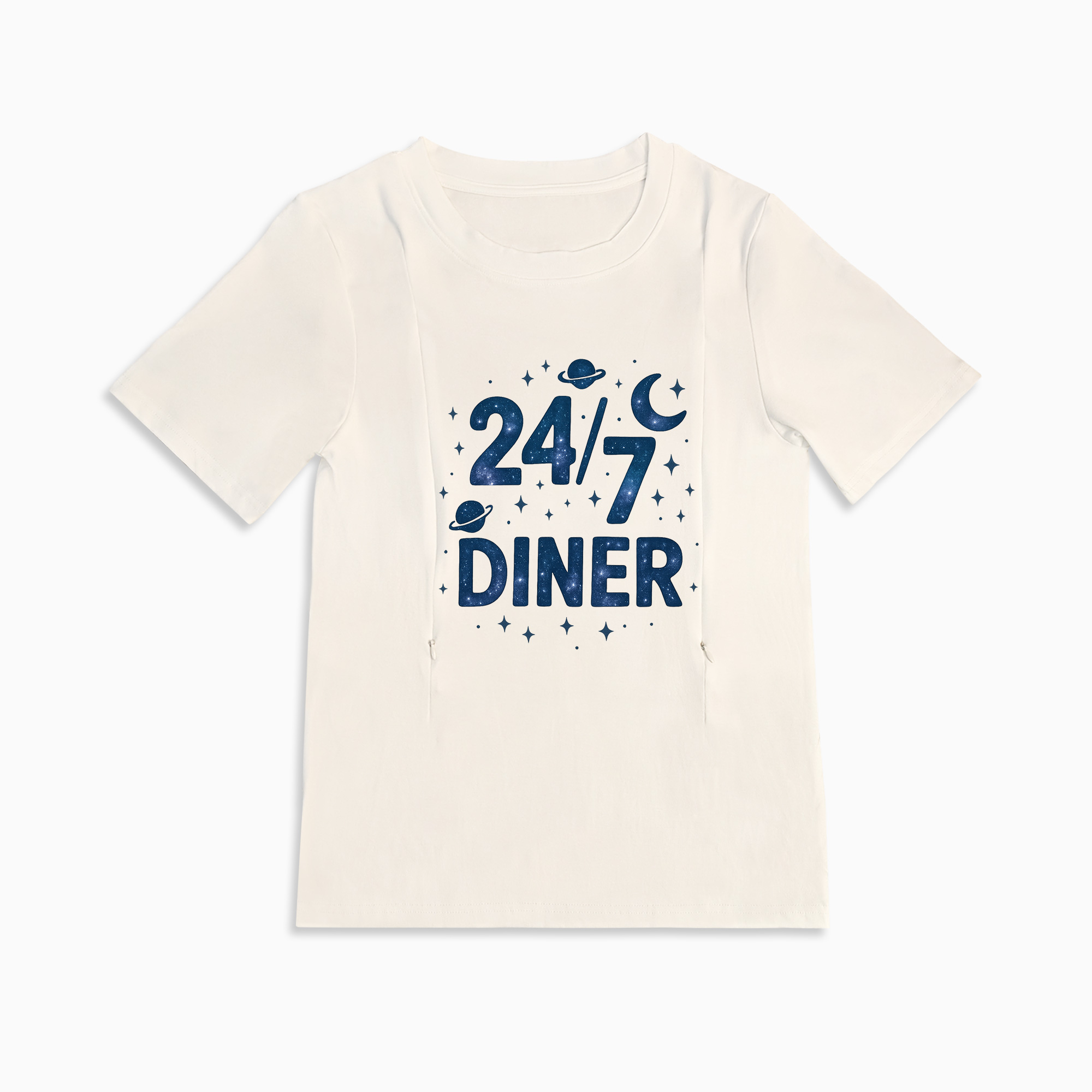 Discreet Zipper Nursing Top | 24/7 Diner | Comfortable & Stylish