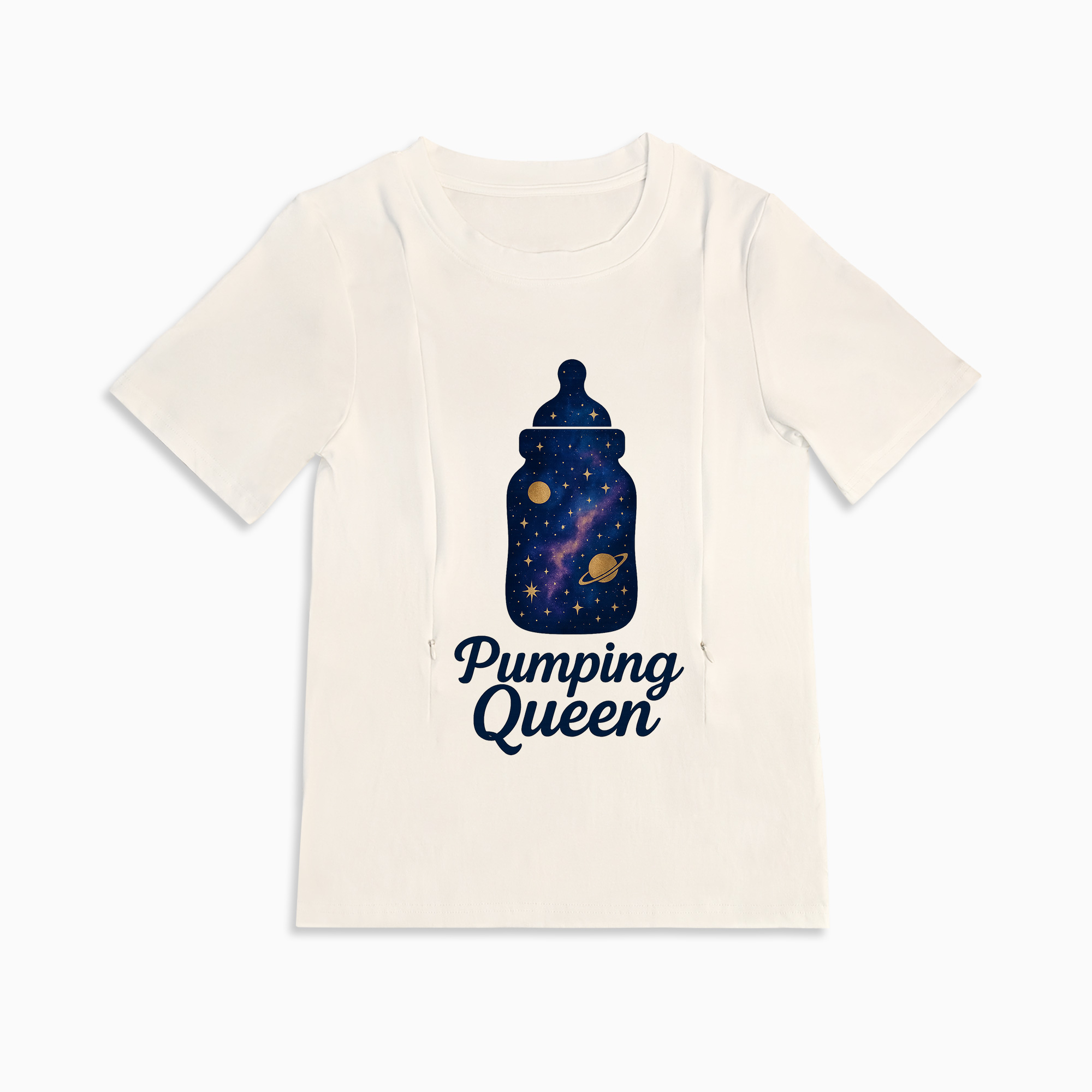 Cotton Pumping Shirt | Funny Pumping Queen Design | Side Zip Access