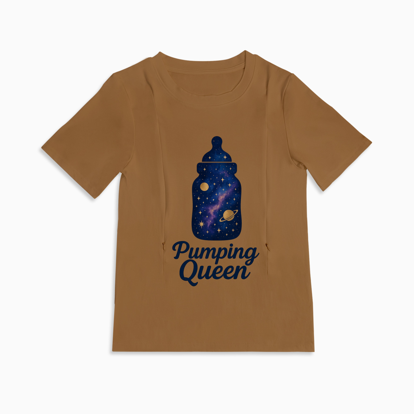 Cotton Pumping Shirt | Funny Pumping Queen Design | Side Zip Access