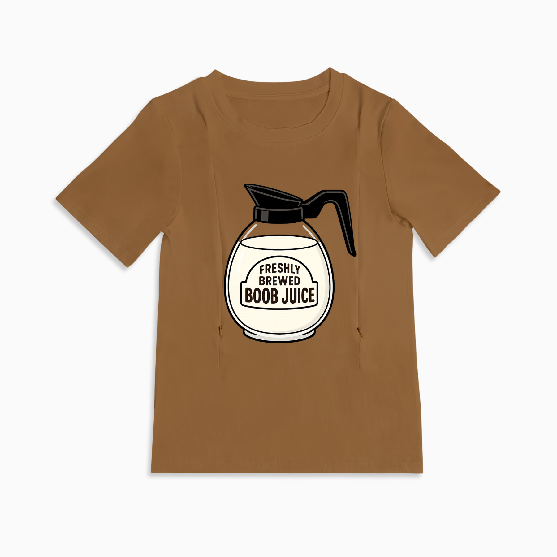 Humorous Nursing Top | Boob Juice Dispenser | Easy Zipper for Mom