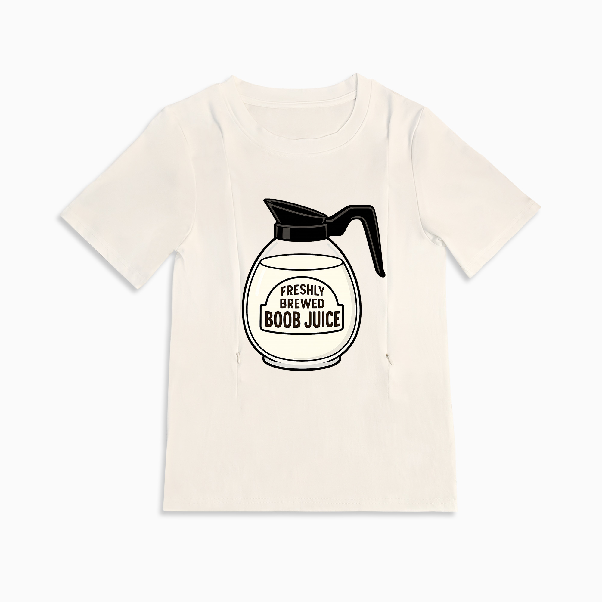 Humorous Nursing Top | Boob Juice Dispenser | Easy Zipper for Mom