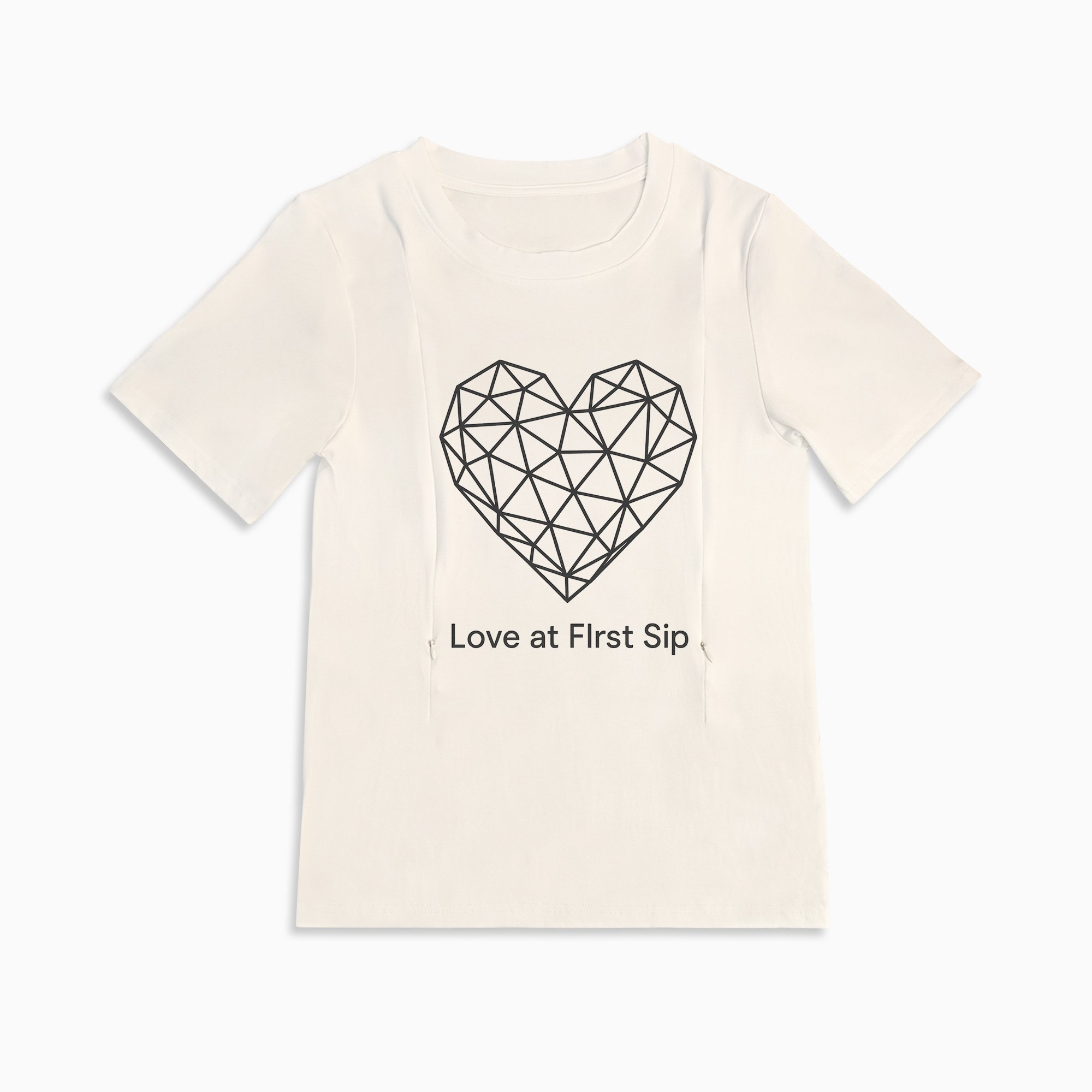 Cute Mama Nursing Top | "Love at First Sip" Graphic | Zipper Access