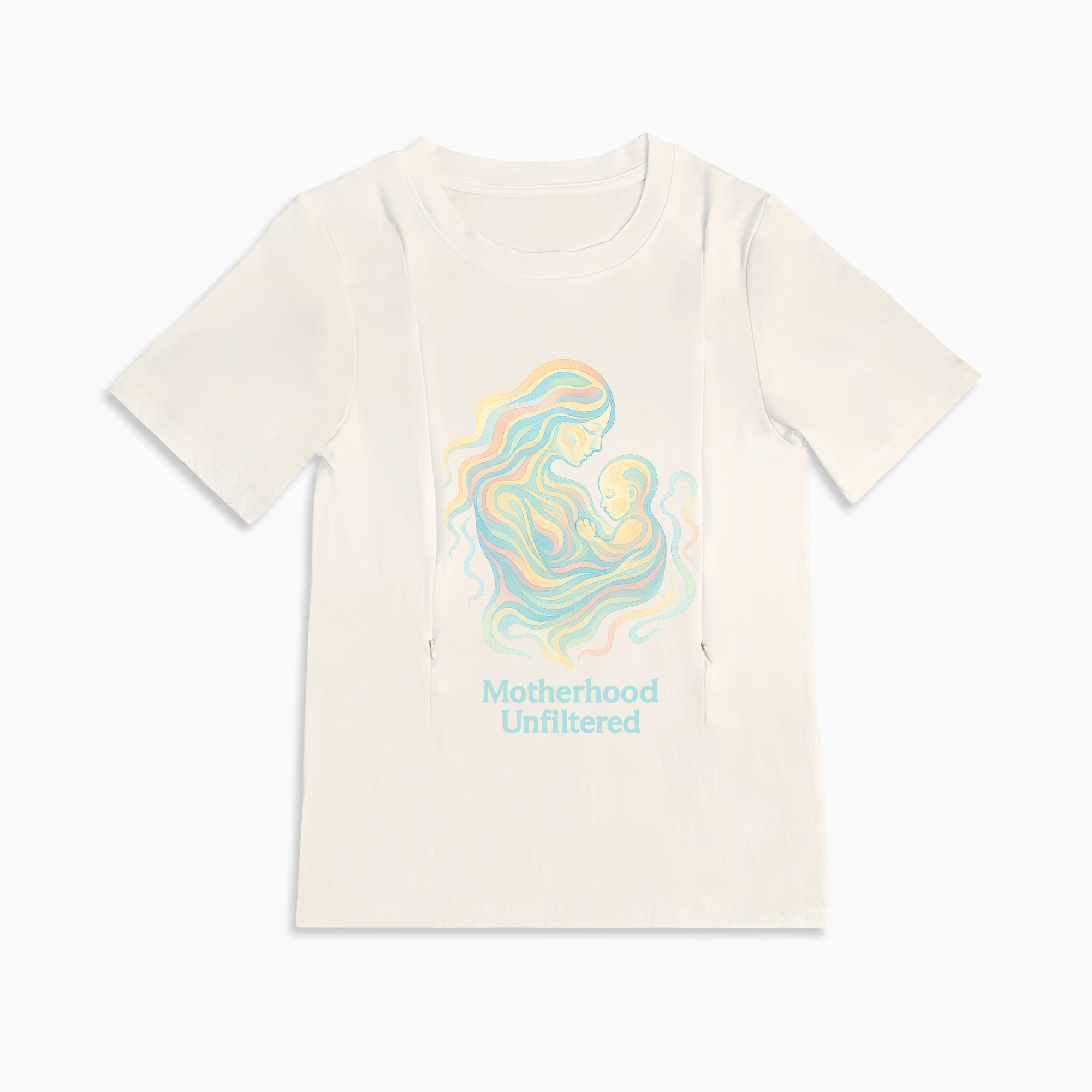 Baby Shower Gift | Motherhood Unfiltered Zipper Nursing T-Shirt