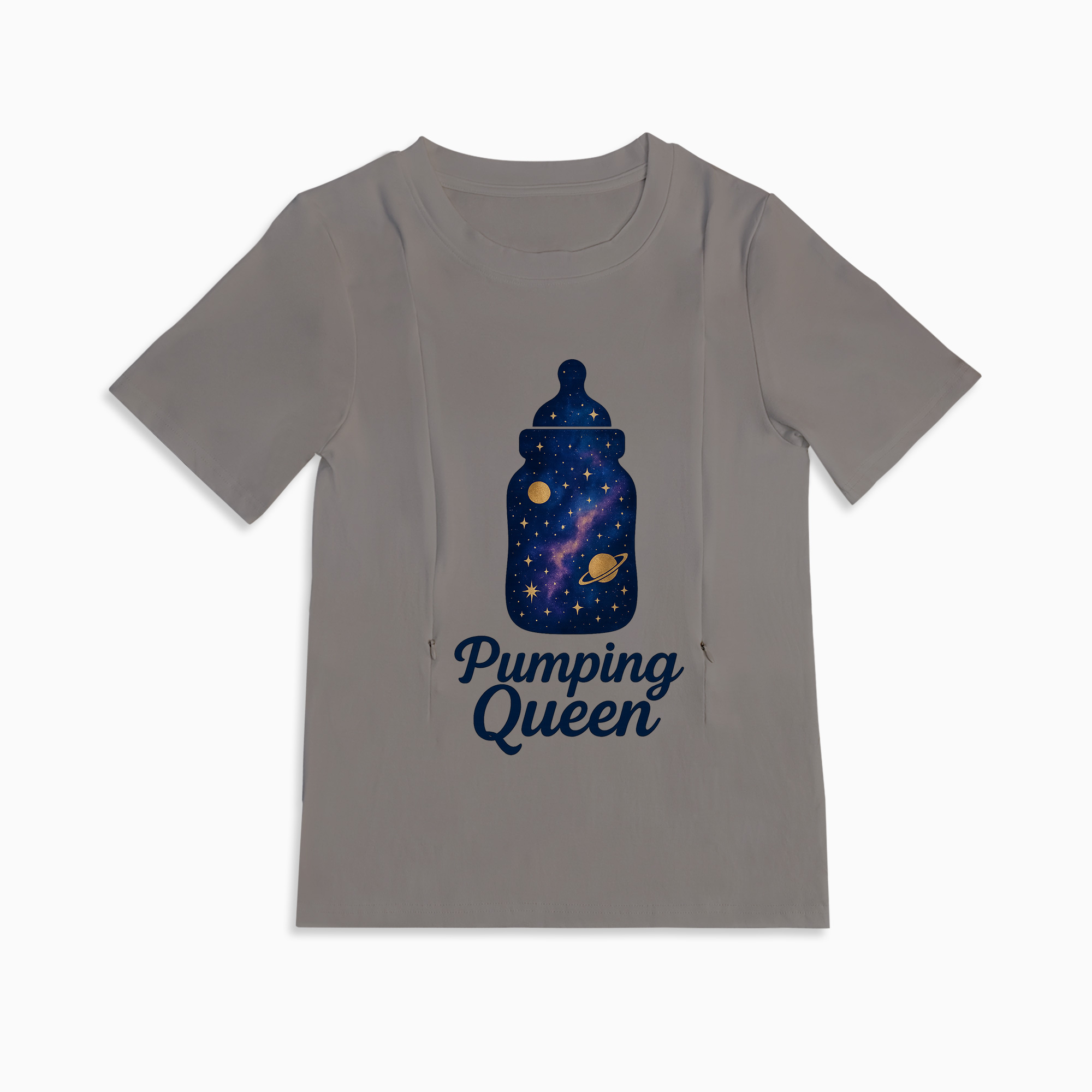 Cotton Pumping Shirt | Funny Pumping Queen Design | Side Zip Access