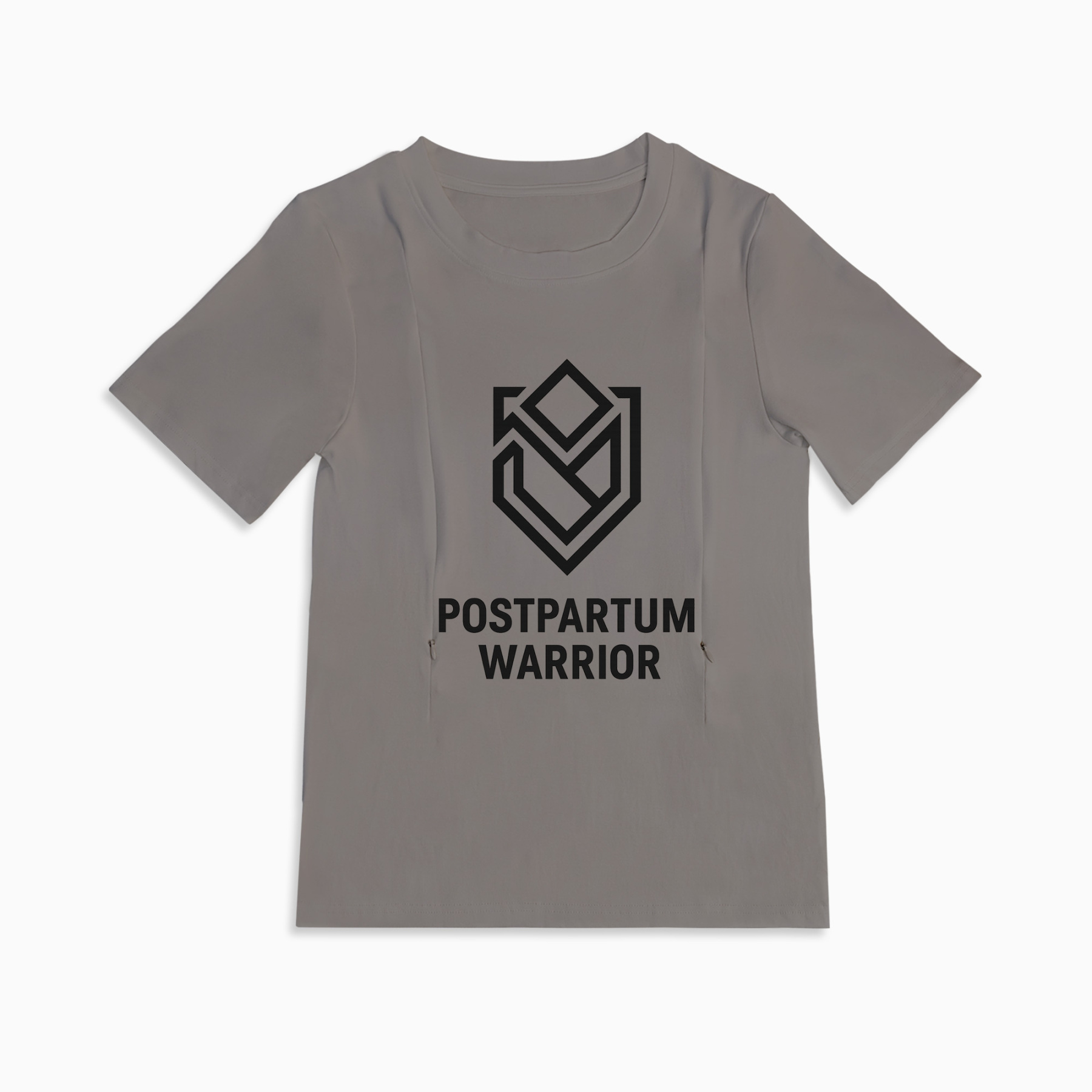 Baby Shower Gift for Mom | Postpartum Warrior Zipper Nursing Tee