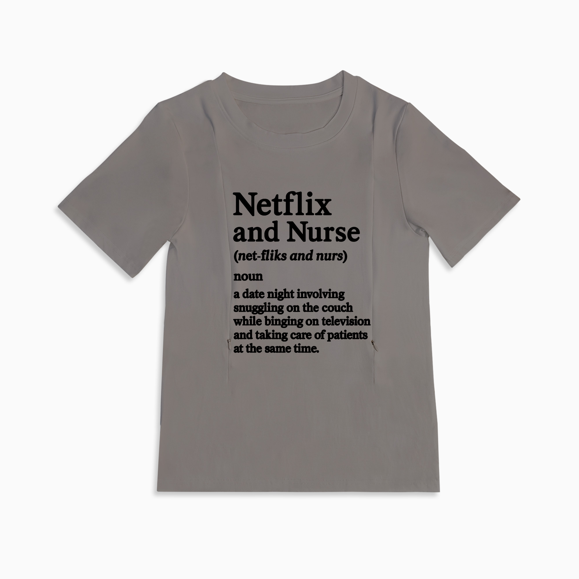 Comfy Cotton Nursing Shirt | "Netflix and Nurse" | For New Mothers