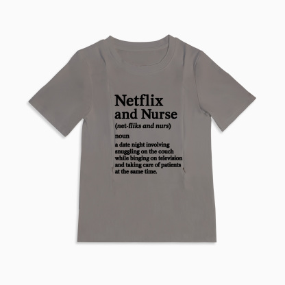 Comfy Cotton Nursing Shirt | "Netflix and Nurse" | For New Mothers