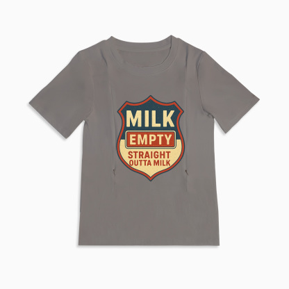 Comfy Cotton Nursing Shirt | "Straight Outta Milk" | For New Mothers