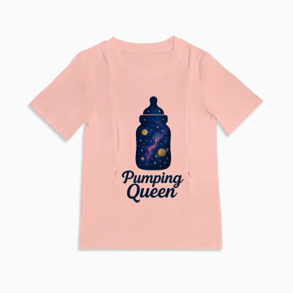Cotton Pumping Shirt | Funny Pumping Queen Design | Side Zip Access