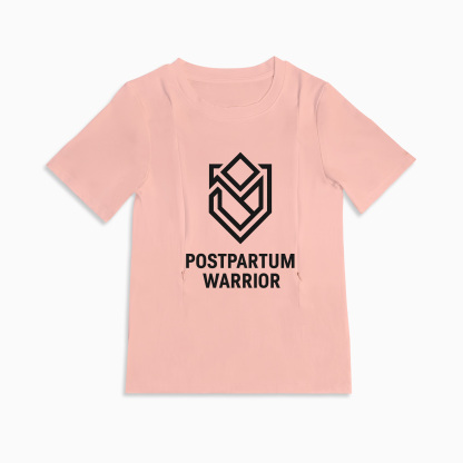 Baby Shower Gift for Mom | Postpartum Warrior Zipper Nursing Tee