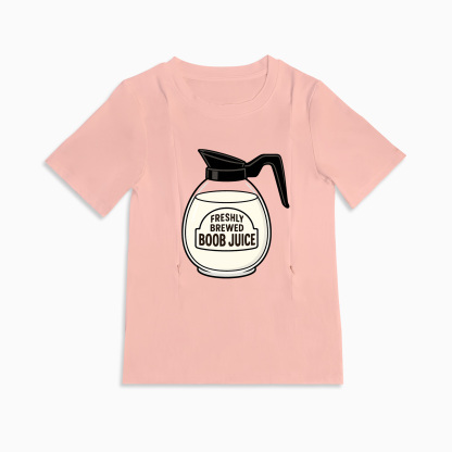 Humorous Nursing Top | Boob Juice Dispenser | Easy Zipper for Mom