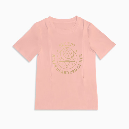 Soft Cotton Nursing T-Shirt | Funny Slogan & Easy Access Side Zippers