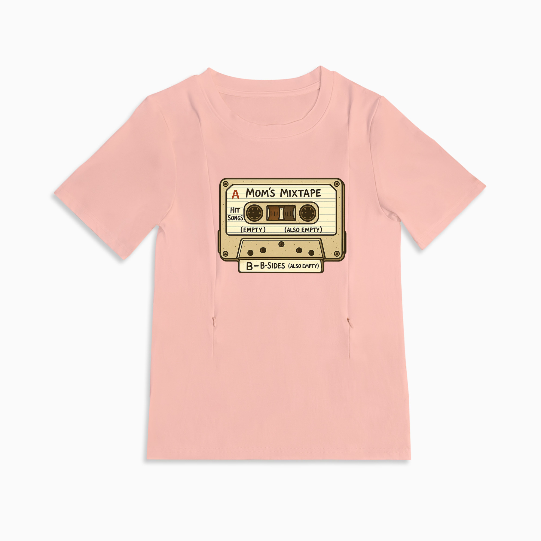 Soft Cotton Breastfeeding T-Shirt | Funny Slogan & Easy Access Zippers