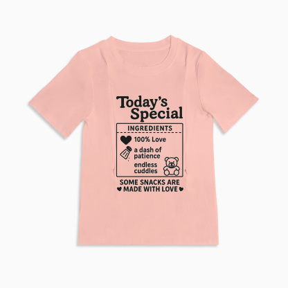 Totkeeps "Snacks Made with Love" Tee | Functional Zipper Nursing Top