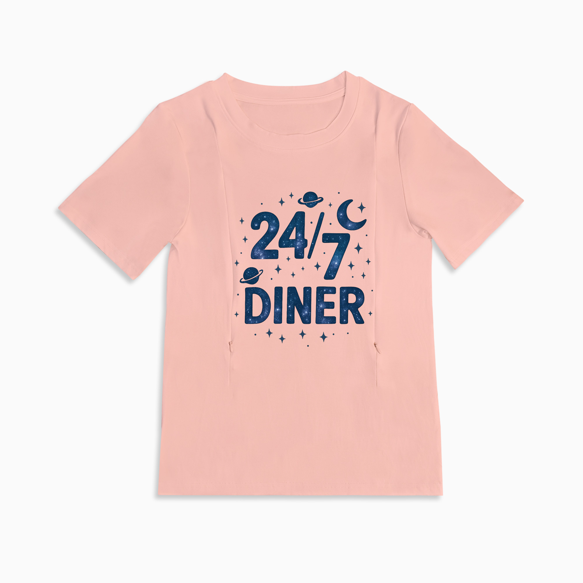 Discreet Zipper Nursing Top | 24/7 Diner | Comfortable & Stylish