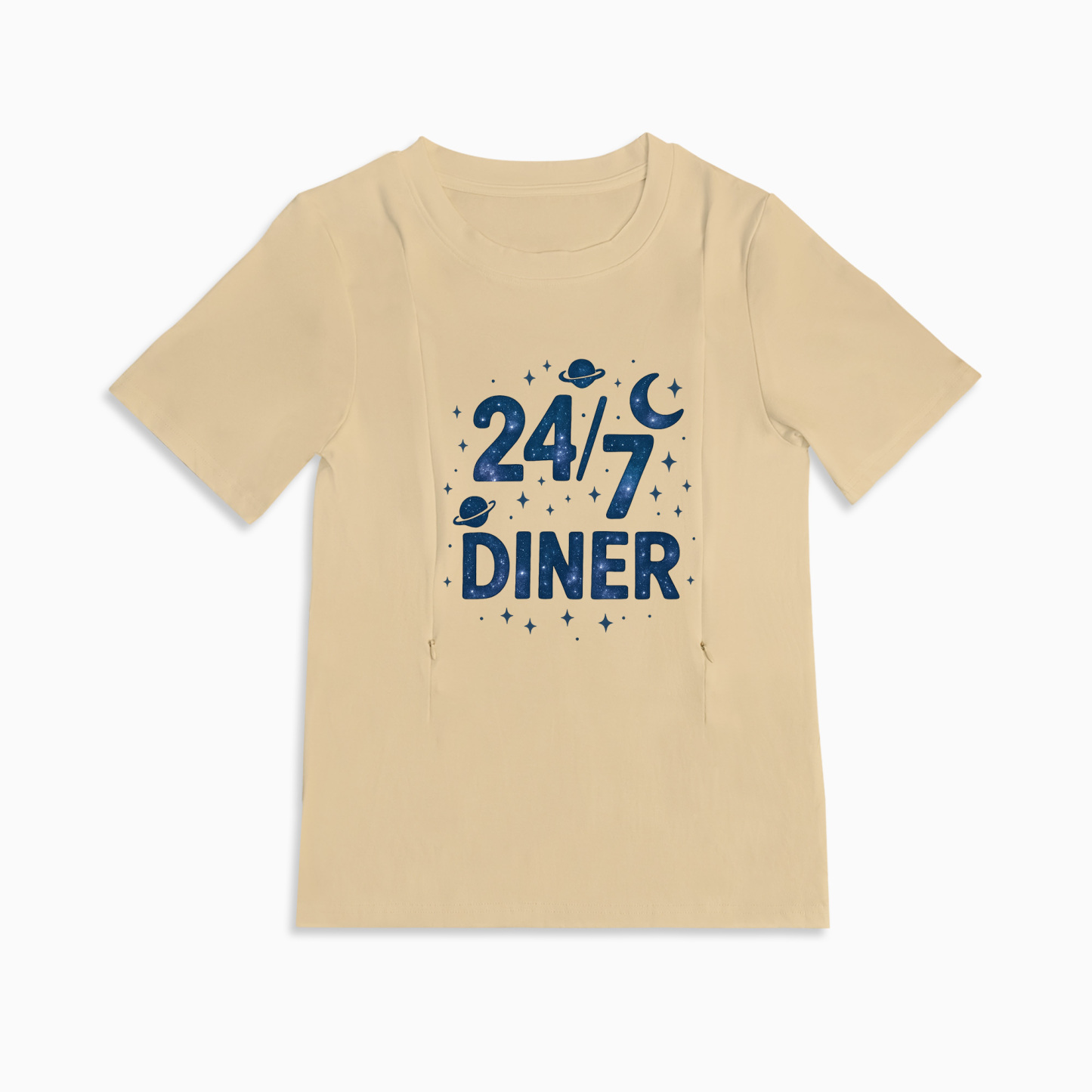 Discreet Zipper Nursing Top | 24/7 Diner | Comfortable & Stylish
