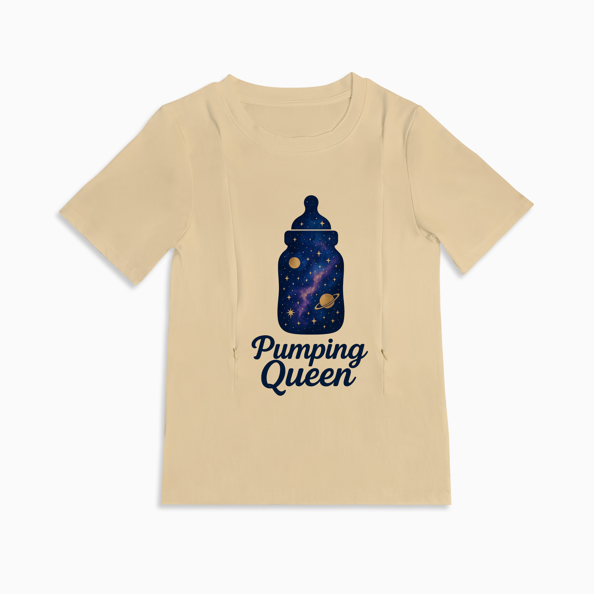 Cotton Pumping Shirt | Funny Pumping Queen Design | Side Zip Access