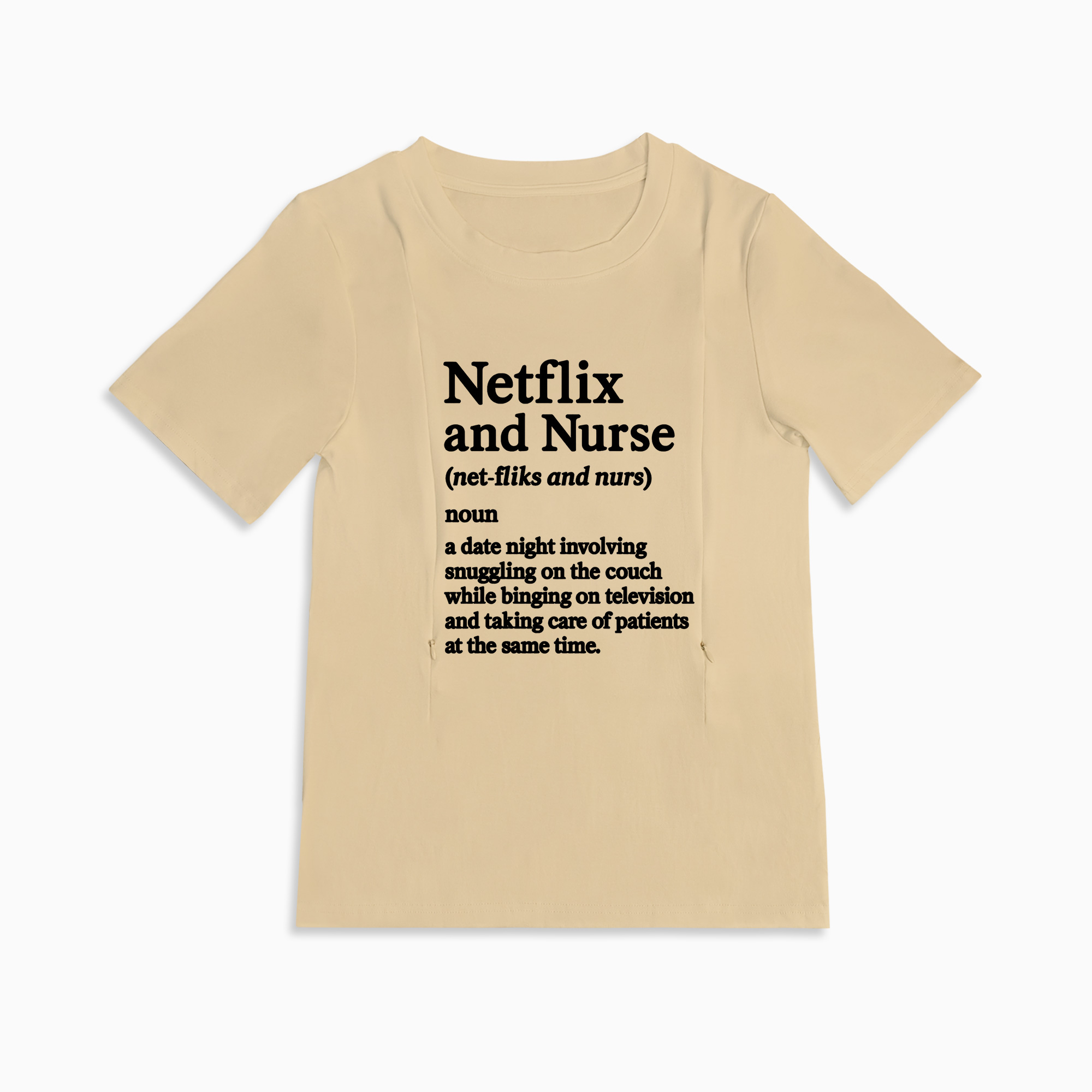 Comfy Cotton Nursing Shirt | "Netflix and Nurse" | For New Mothers