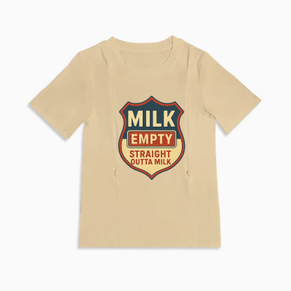 Comfy Cotton Nursing Shirt | "Straight Outta Milk" | For New Mothers