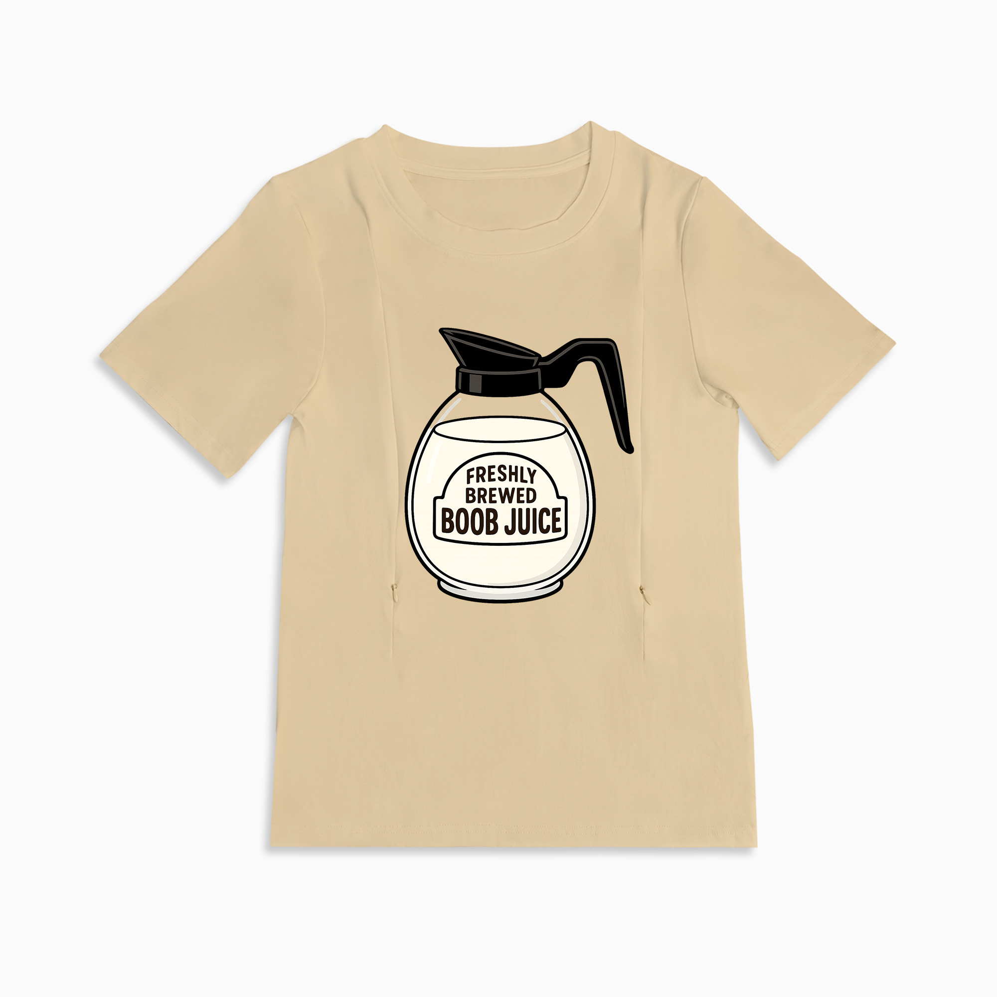 Humorous Nursing Top | Boob Juice Dispenser | Easy Zipper for Mom