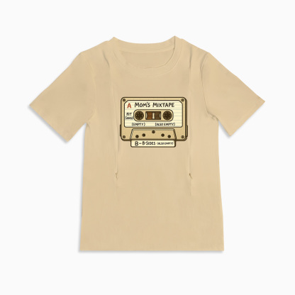 Soft Cotton Breastfeeding T-Shirt | Funny Slogan & Easy Access Zippers