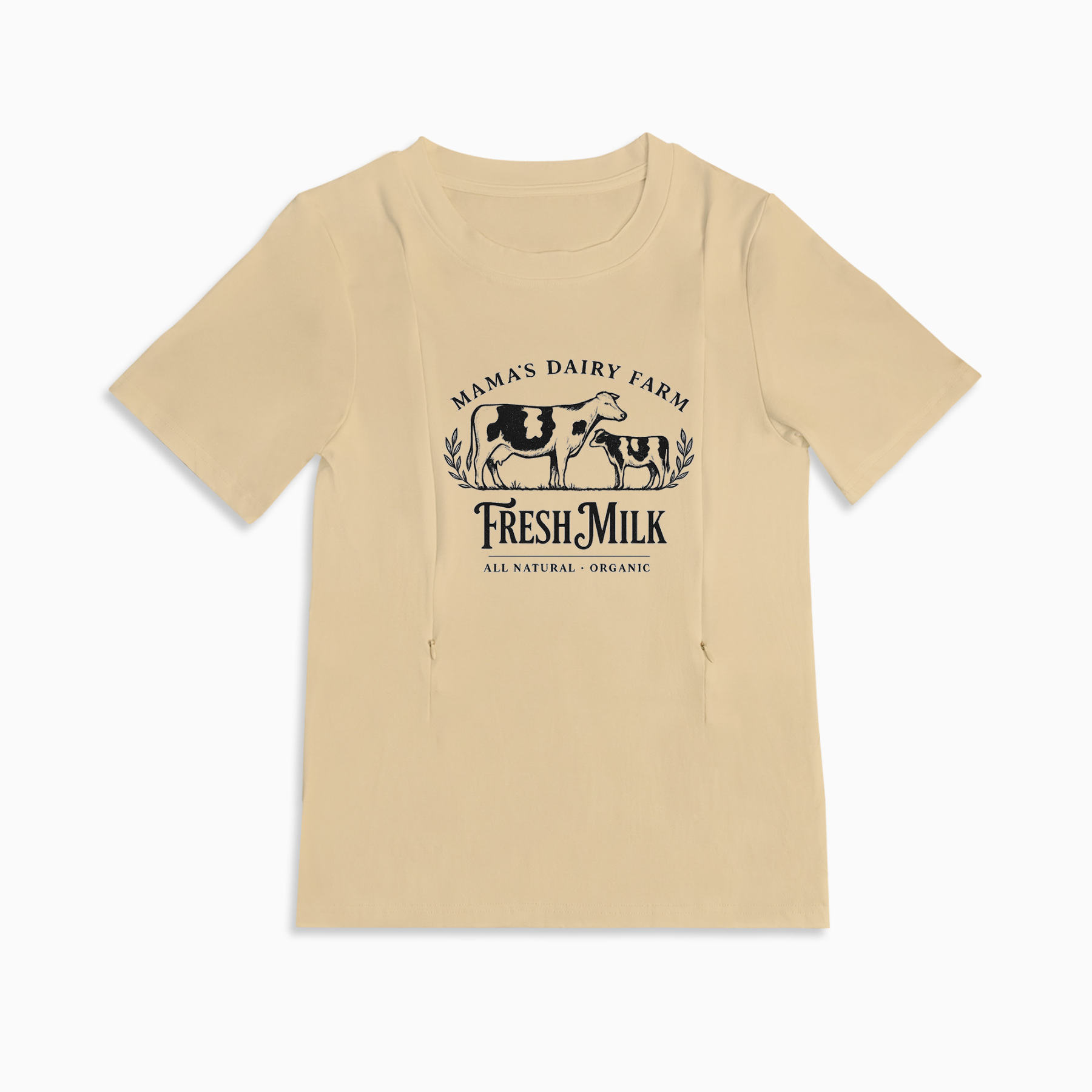 Mom Breastfeeding Nursing T-Shirt - FRESH MILK