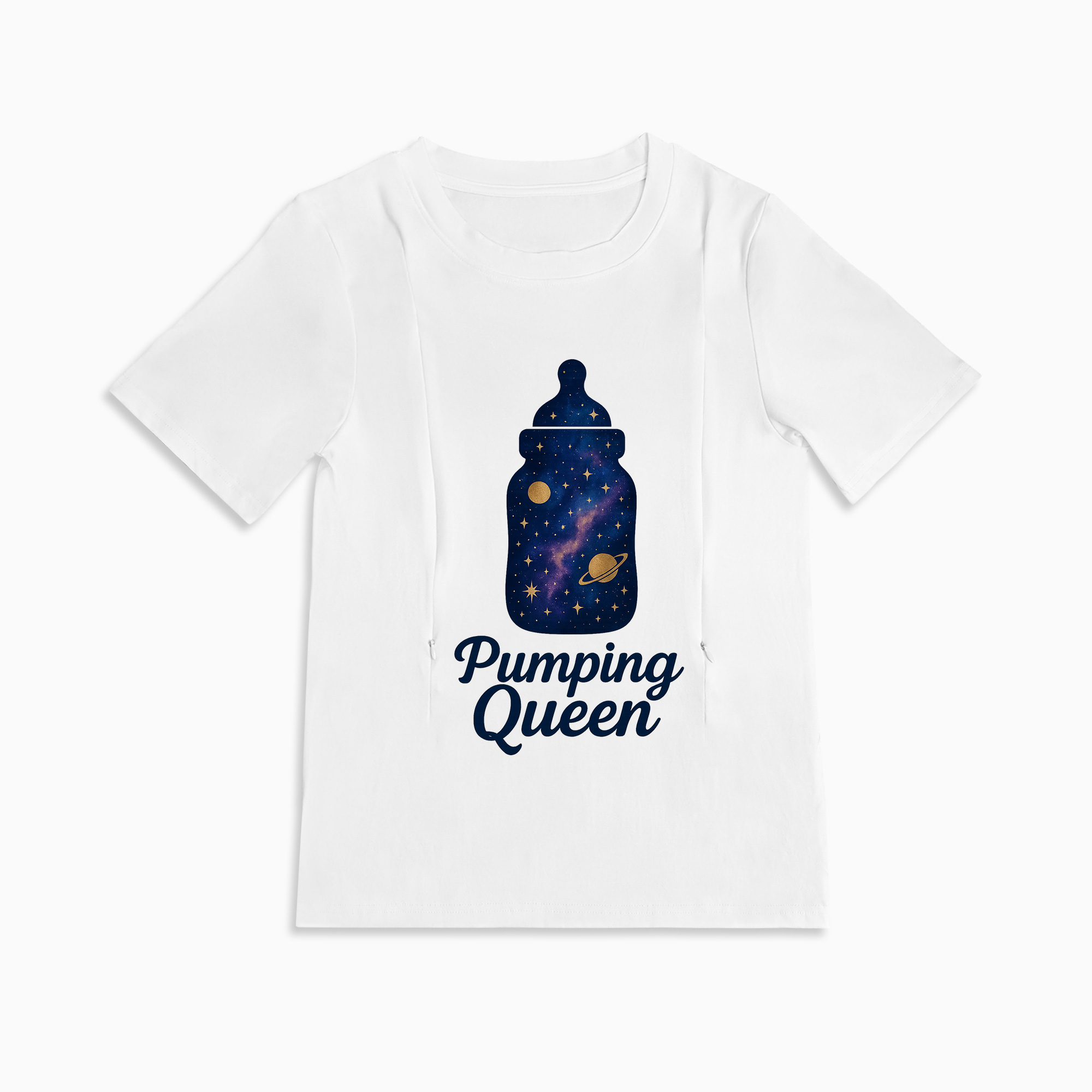 Cotton Pumping Shirt | Funny Pumping Queen Design | Side Zip Access