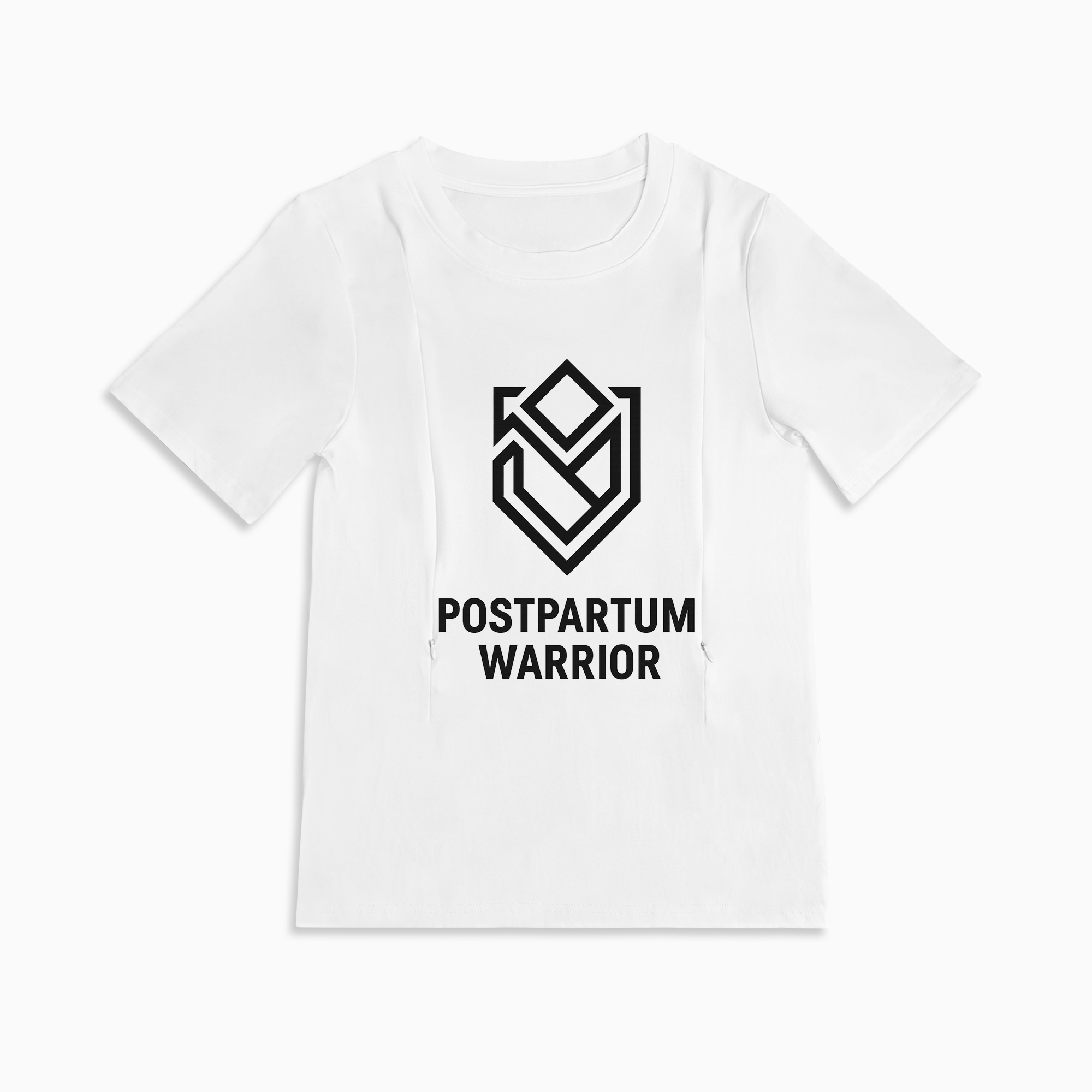 Baby Shower Gift for Mom | Postpartum Warrior Zipper Nursing Tee