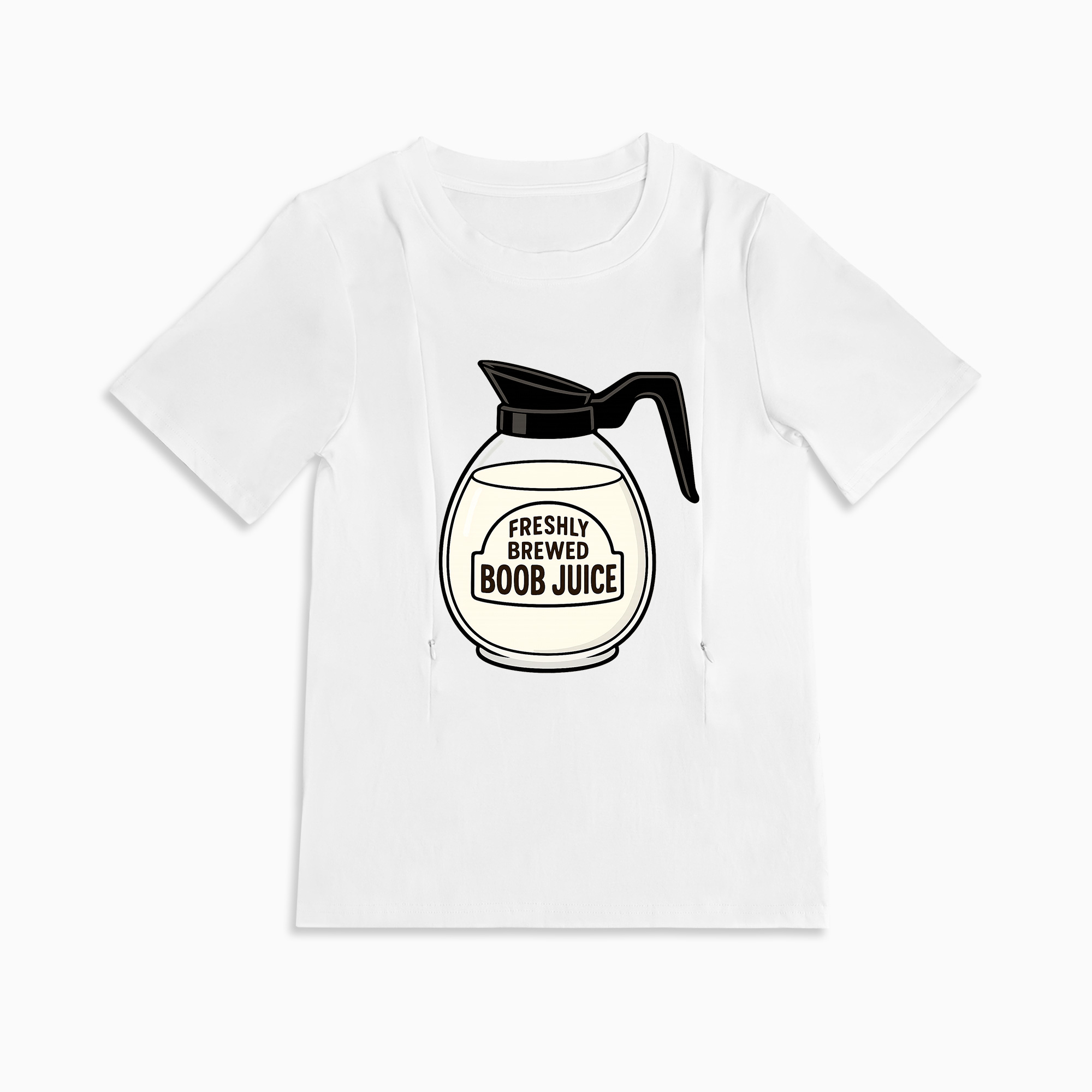 Humorous Nursing Top | Boob Juice Dispenser | Easy Zipper for Mom