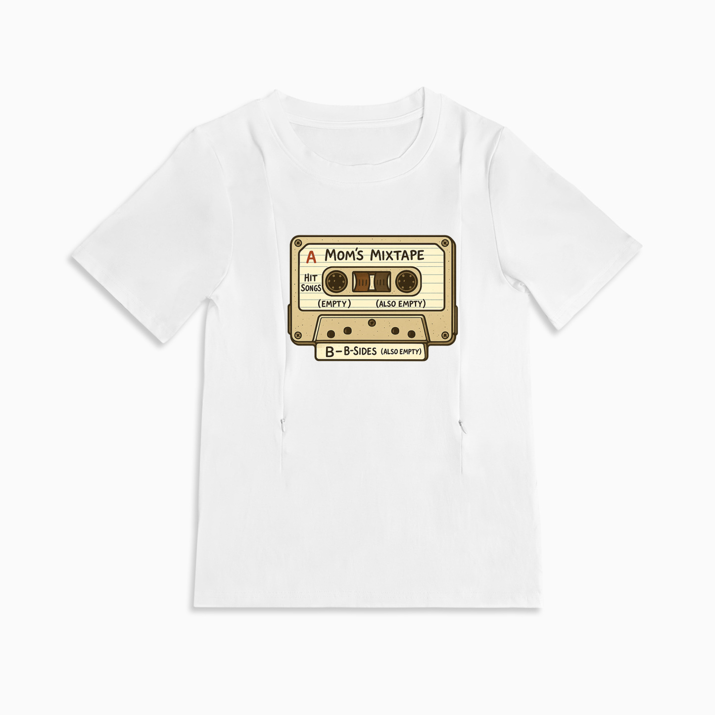 Soft Cotton Breastfeeding T-Shirt | Funny Slogan & Easy Access Zippers