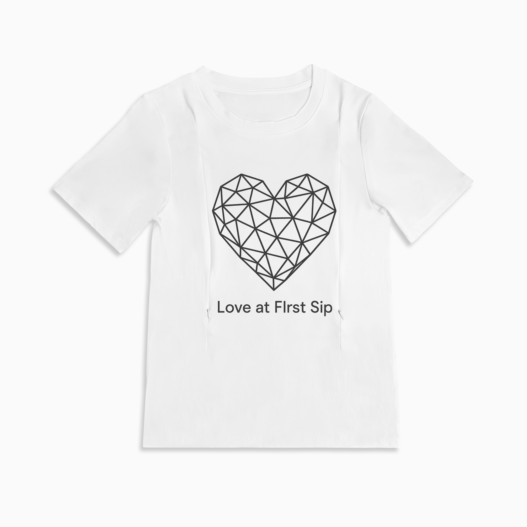 Cute Mama Nursing Top | "Love at First Sip" Graphic | Zipper Access