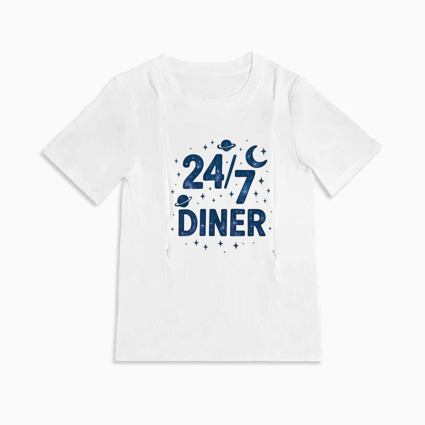 Discreet Zipper Nursing Top | 24/7 Diner | Comfortable & Stylish