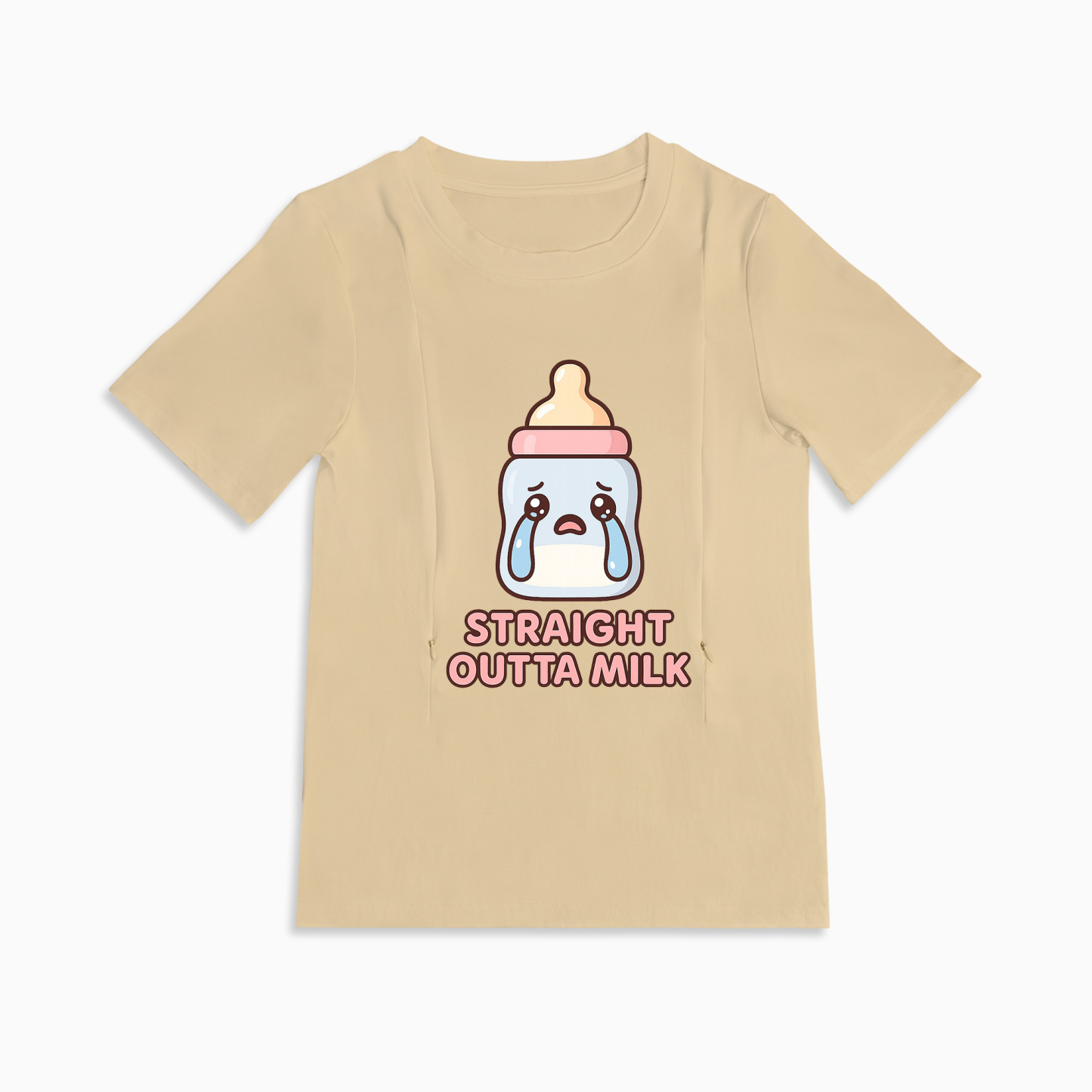 Straight Outta Milk Tee for Moms | Discreet Zippers for Easy Feeding