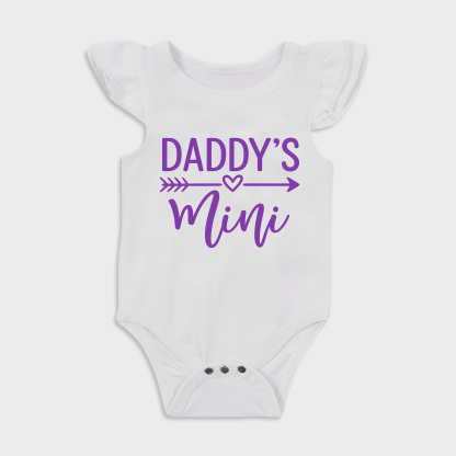 Daddy's Mini - Baby Girl Ruffle Sleeve bodysuits